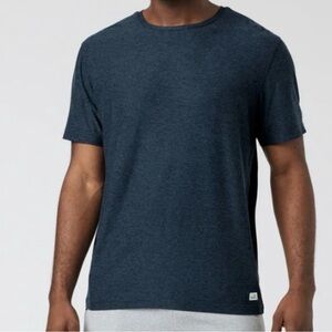 Vuori Men’s Strato Tech Tee Size Large Short Sleeve Navy Heather V126